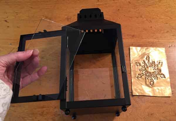 Christmas Lantern Tutorial - Remove Glass