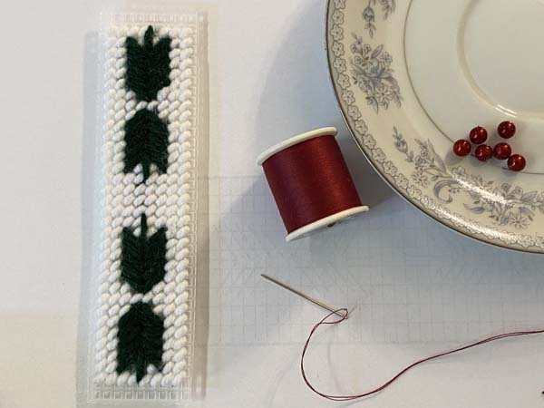 Christmas Napkin Ring Beads Thread