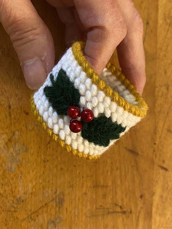 Christmas Napkin Ring Close Up