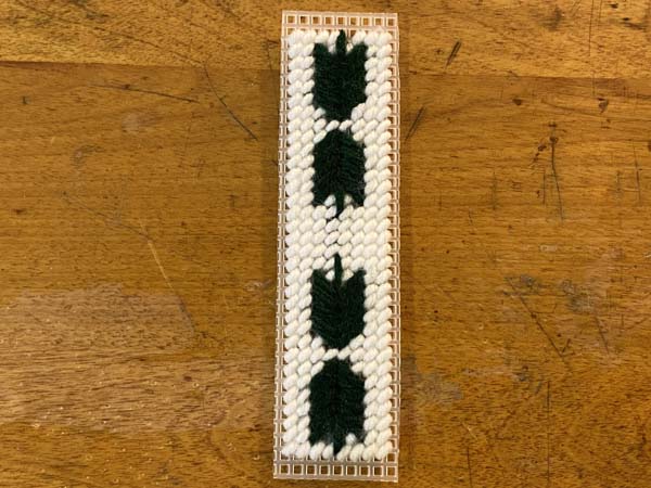 Christmas Napkin Ring Stitched Canvas