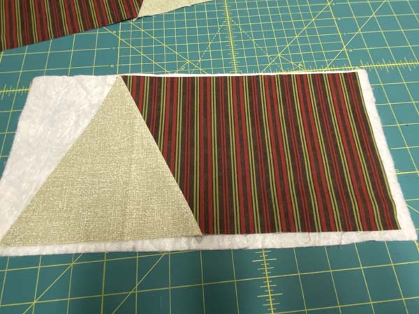 Christmas Tree Mug Rug Mat Fabric on Top of batting