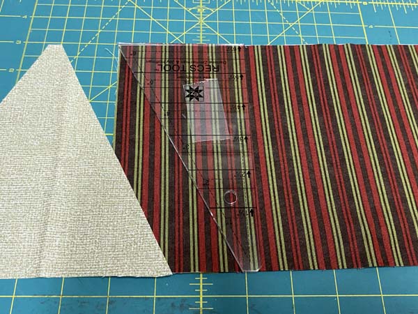 Christmas Tree Mug Rug Ruler on mat Mat