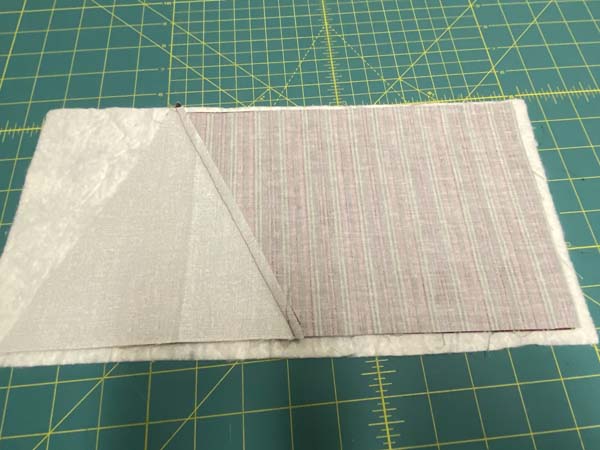 Christmas Tree Mug Rug Second mat fabric wrong side up