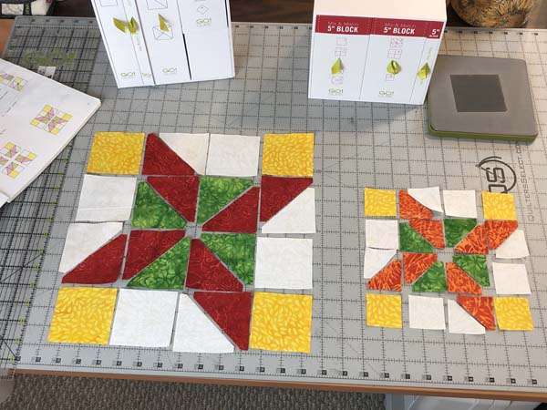 Clays Choice Block 19 Cut Fabrics both block layout