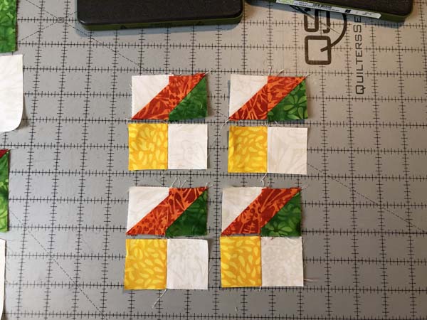 Clays Choice Block 33 5 inch Four Patch Half Complete