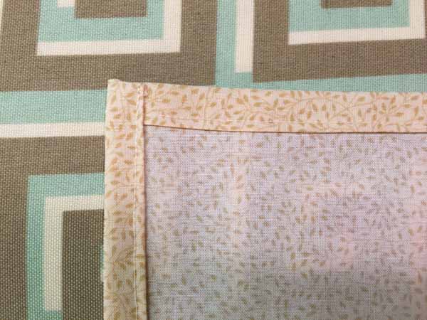 Everyday Cloth Napkin Tutorial - Corner Closeup