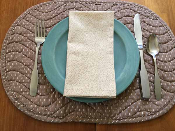 Everyday Cloth Napkin Tutorial - Finished Placesetting