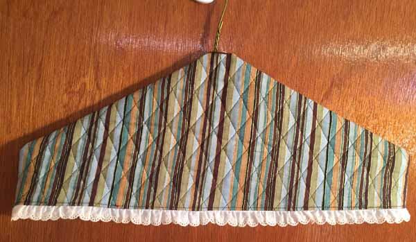 Clothes Hanger Covers finished with eyelet trim