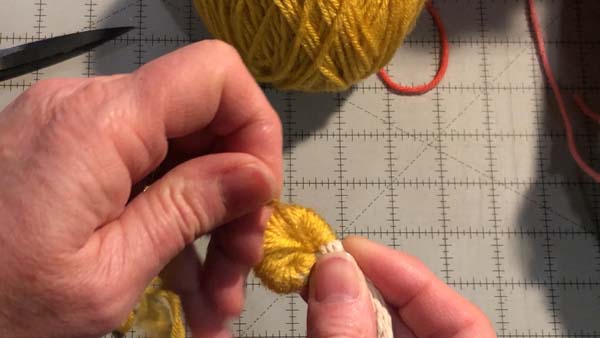 Coil Basket 17 Bring Yarn Between to Secure