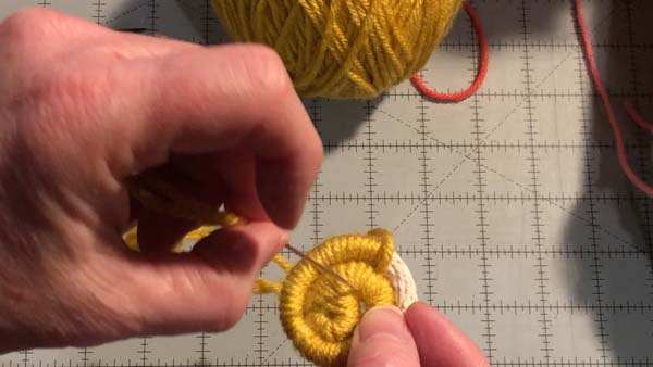 Coil Basket 22 Needle through to Secure