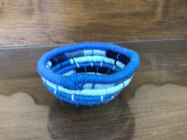 Coil Basket Blue Side View