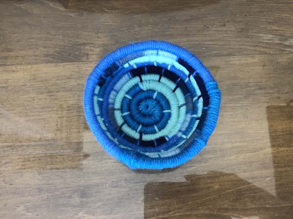 Coil Basket Blue Top View