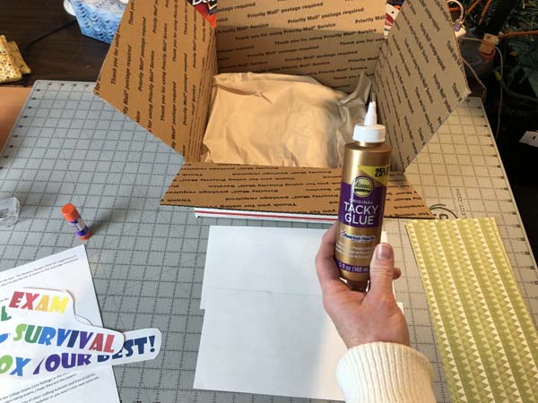 College Exam Care Package Tacky Glue