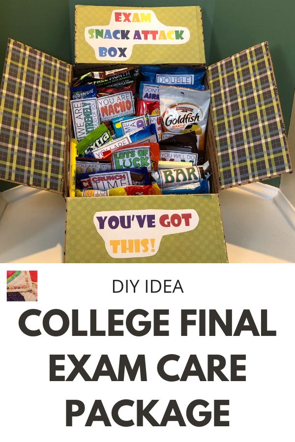 College Final Exam Care Package - pin
