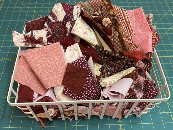 Crazy Patchwork Heart Fabric Scraps