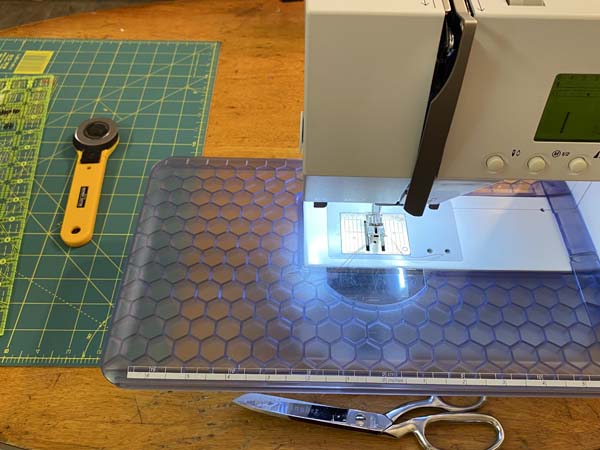 Crazy Patchwork Heart Set Up Work Area