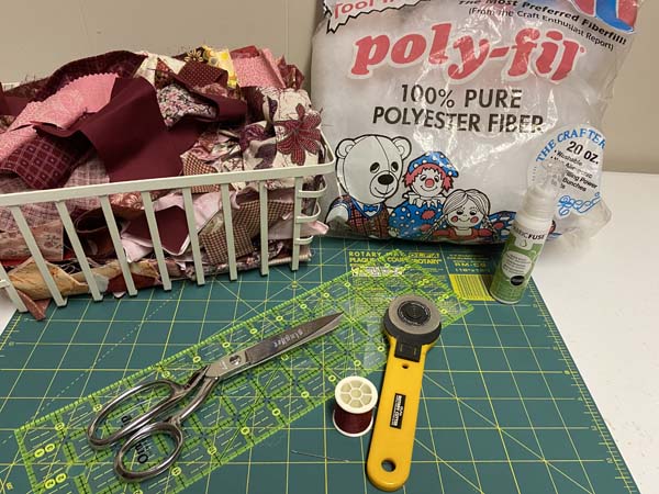 Crazy Patchwork Heart Supplies