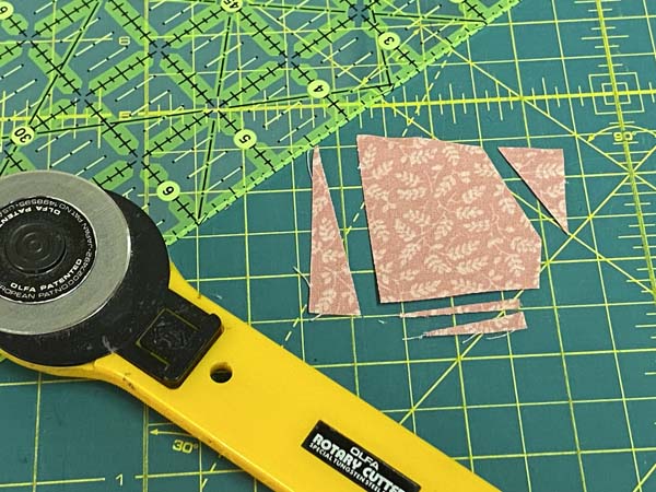 Crazy Patchwork Heart Trim First Piece