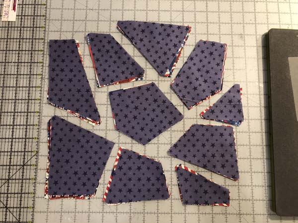 Crazy Quilt Block First Set Cut