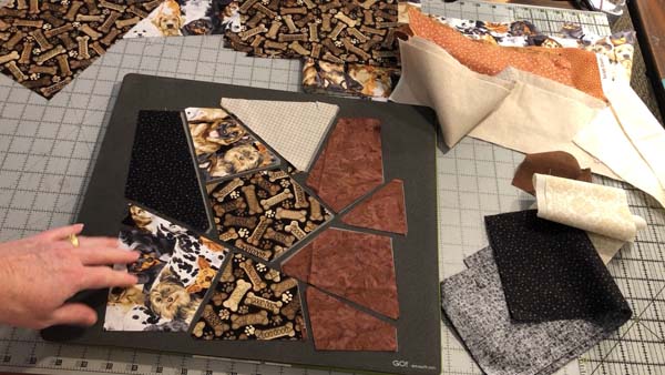 Crazy Quilt Block Scraps Cut