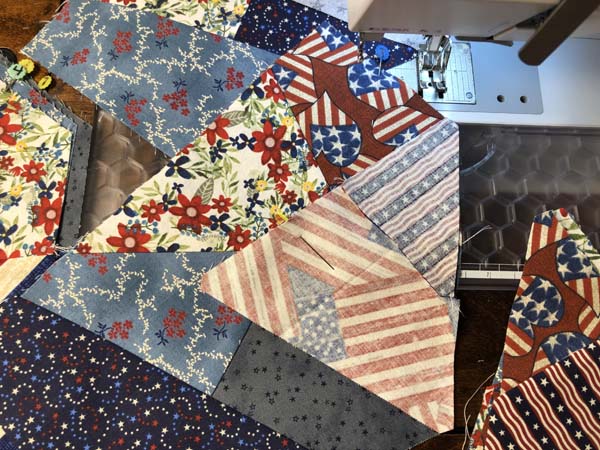 Crazy Quilt Block Sew D E to Block