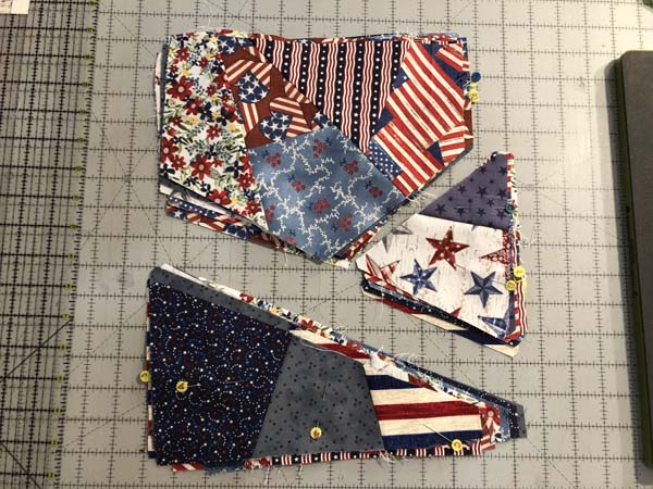 Crazy Quilt Block Sewing Sewn Sections