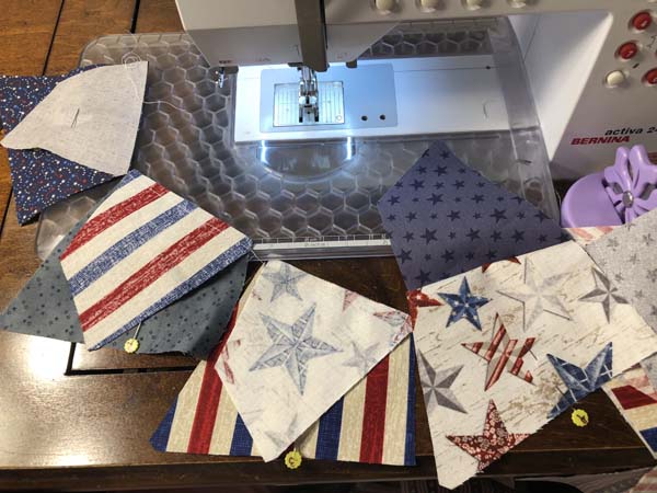 Crazy Quilt Block Showing Finished Chain