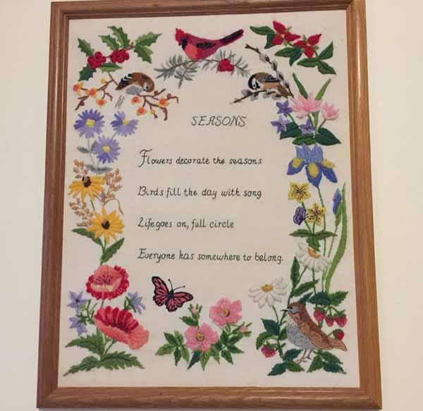 Crewel Embroidery by C. Sabath - Seasons