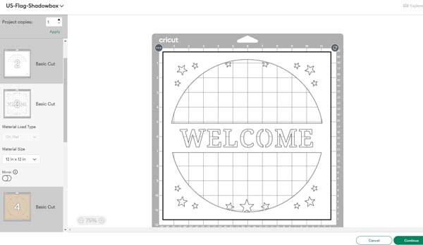 Cricut Shadowboxes Design Space Make Steps