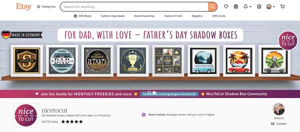 Cricut Shadowboxes Nice to Cut Store