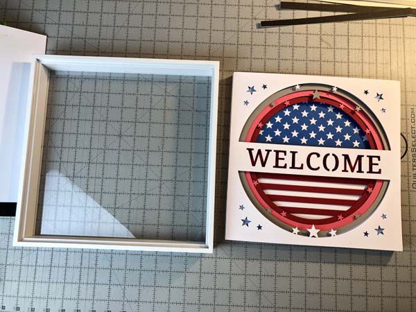 Cricut Shadowboxes Ready to be put in frame
