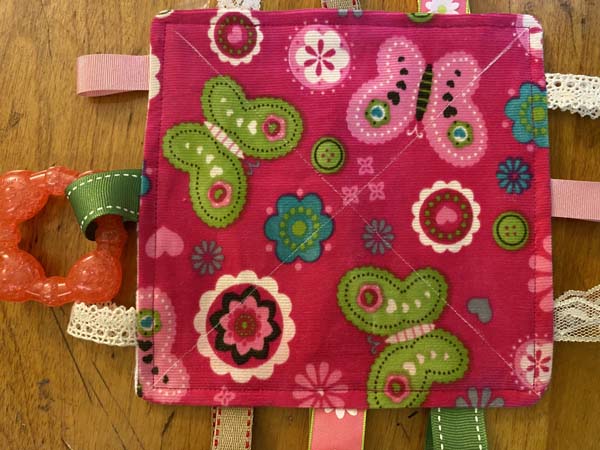 Crinkle Tag Toy Add Stitched X Across