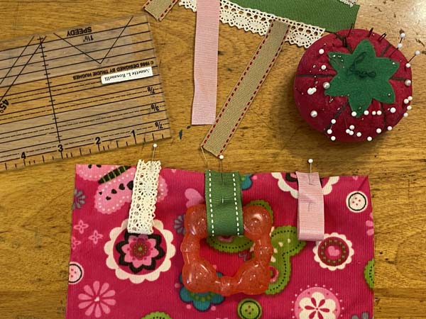 Crinkle Tag Toy Pinned First 3 ribbons