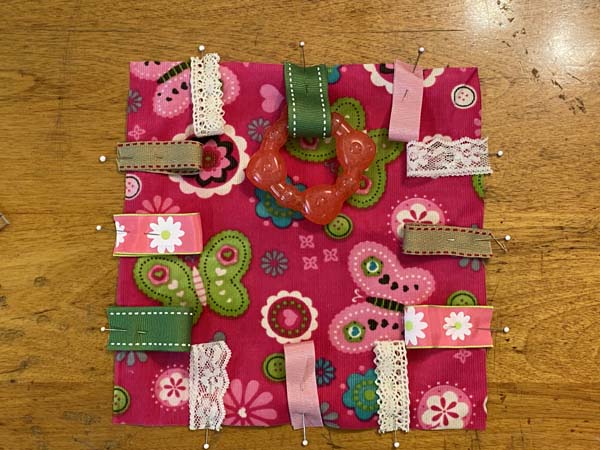 Crinkle Tag Toy Pinned Ribbons