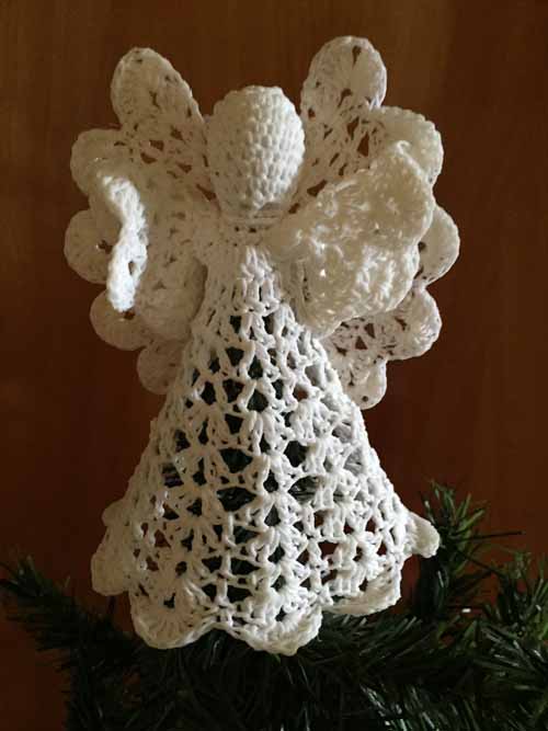 Photo of a Crochet Angel Tree topper
