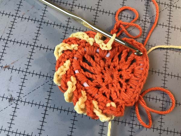 Crochet Heart 17 Slip Stitch Color 2 Center