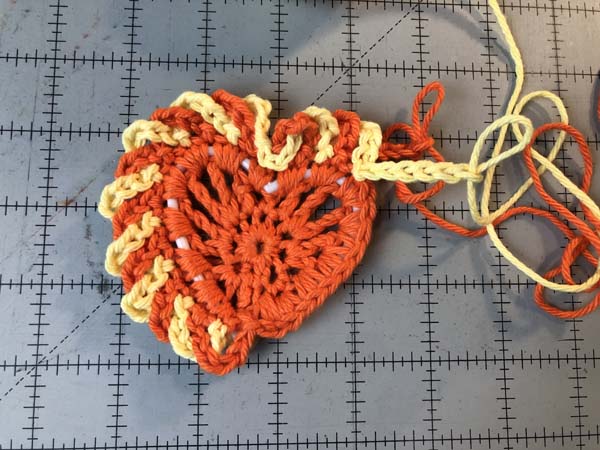 Crochet Heart 19 Chains Finished