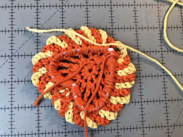 Crochet Heart 23 Yarn Tails to Back