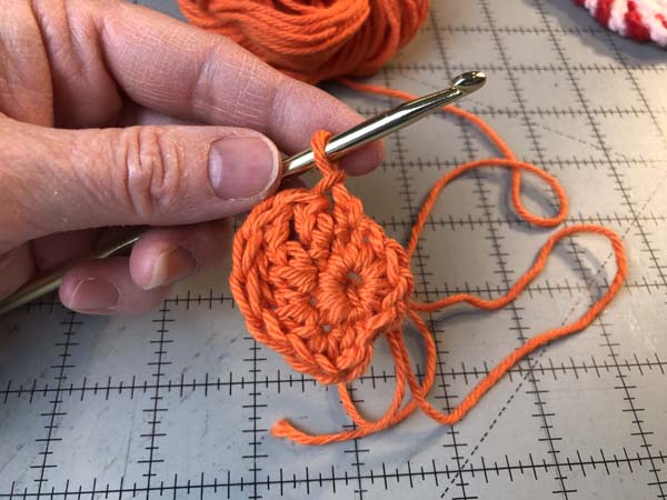 Crochet Heart 3 Rnd 2 Half Finished