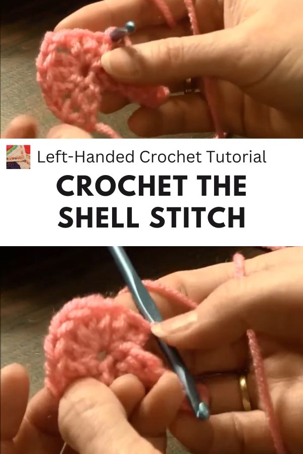 Crochet: Left Handed Shell Stitch Tutorial 