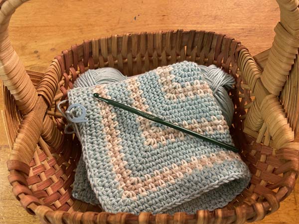 Crochet Unraveling Tip Project In Basket
