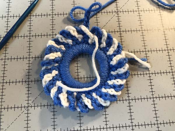 Crochet Wreath Ornament 21 End Yarn