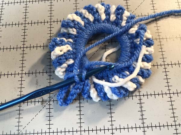 Crochet Wreath Ornament 23 SLST Base Hanging Loop