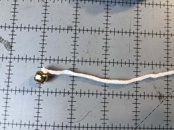 Crochet Wreath Ornament 29 Bell Tied to Yarn