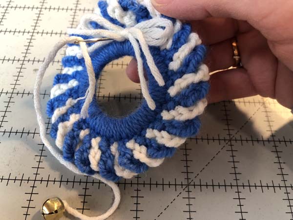 Crochet Wreath Ornament 30 Bell Yarn Thread to Back