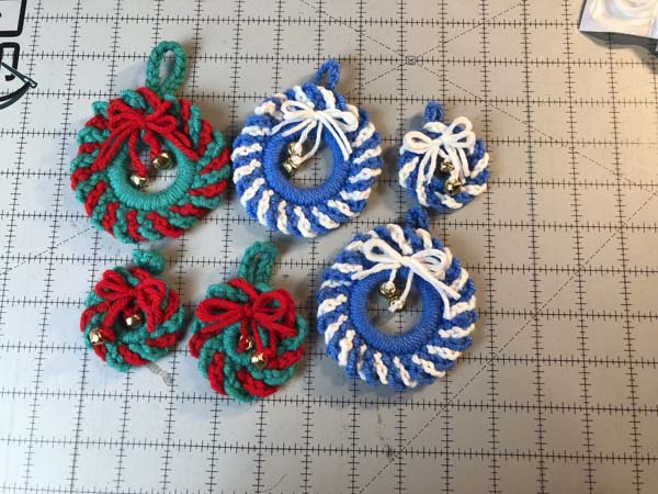 Crochet Wreath Ornament Finished