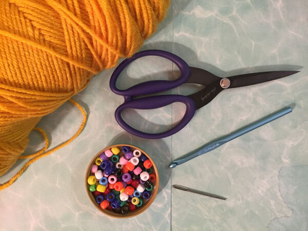 Doll Crocheted Beaded Necklace Tutorial - Supplies