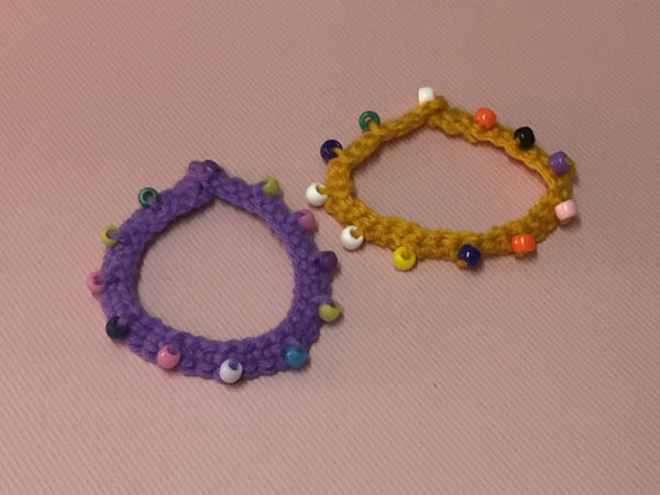 Doll Crocheted Beaded Necklace Tutorial - Finished Samples