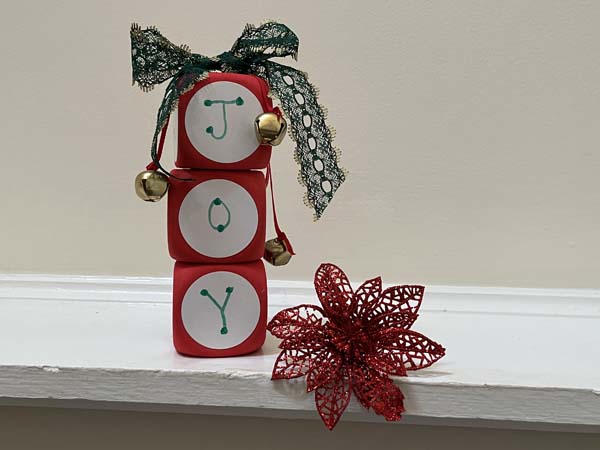 Cube Ornament 13 Finished with Flower