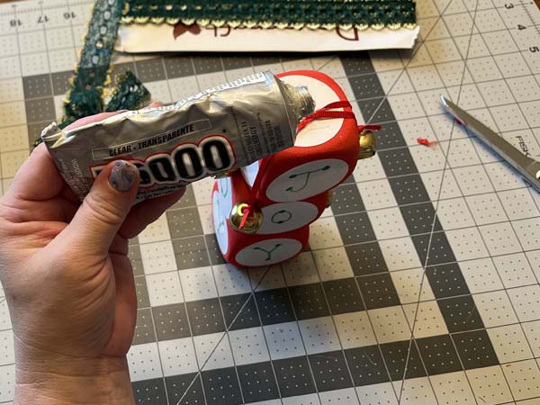 Cube Ornament 7 Glue on Bells